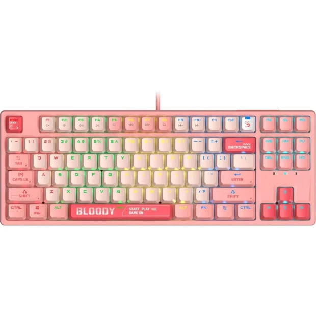 Клавиатура A4Tech Bloody S87 Energy Pink (Bloody BLMS Red Plus)